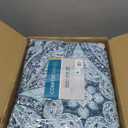 Comfort Spaces Reversible Quilt Set-Vermicelli Stitching Design All Season, Lightweight, Coverlet Bedspread Bedding, Matching Shams, Twin/Twin XL (66 in x 90 in), Gloria Damask Aqua 2 Piece