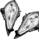 Caltric Left and RIght Head Light Set Compatible with Yamaha Raptor 250 YFM250 2008-2013 / Raptor 350 YFM350 2004-2013 / Wolverine 350 YFM350 2006-2009 / Wolverine 450 YFM450 2006-2010
