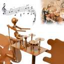 Drummer Windmill, 2025NEW Wind Spinners for Yard and Garden, Handmade Metal Rock Band Windmill, Rockin Art Figurine, Wind-Powered Kinetic Sculpture, Outdoor Decoration