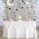 Suppromo White Tulle Table Skirts for Rectangle Tables 6ft for Wedding Birthday Party Bridal Shower White Tutu Ruffle Table Cloth for Cake Dessert Buffet Banquet Dinner Table Decorations (72" x 30" (6FT))