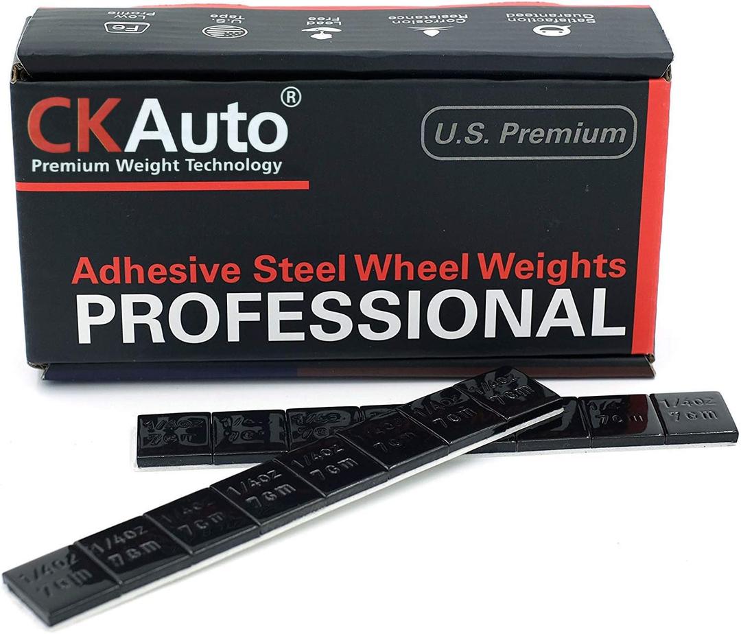 CKAuto 1/4oz, 0.25oz, Black, Adhesive Stick on Wheel Weights, EasyPeel Tape. Cars, Trucks, SUVs, Motorcycles, Low Profile, 60oz/Box, U.S. OEM Quality, (240pcs) CKAuto 1/4oz, 0.25oz, Black, Adhesive Stick on Wheel Weights, EasyPeel Tape. Cars, Trucks, SUVs, Motorcycles, Low Profile, 60oz/Box, U.S. OEM Quality, (240pcs)
