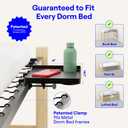 BedShelfie Bedside Shelf for Dorm Room - Dorm Essential 2.0, Black, DormEssential 2.0 in Plastic