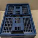 CleverMade Collapsible Utility Crates, Ocean, 3 Pack, 45L/11 Gal, 66 lbs Capacity, Stackable Containers, Heavy Duty, Space-Saving Baskets, Polypropylene (PP)