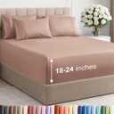 Extra Deep Cal King Sheet Set - 6 Piece Breathable and Cooling Sheets - Hotel Luxury Bedding for Women, Men, Kids & Teens - Easy Secure Fit - Soft, Wrinkle Free and Comfy - Extra Deep Pockets - Mauve