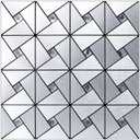 Art3d 10-Sheet Peel and Stick Backsplash Metal Mosaic Tiles for Kitchen Wall Decor, Stick on Aluminum Composite Tiles Stikers, Silver Windmill Puzzle Glass Mixed (12x12 Inch)