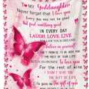 Goddaughter Gifts from Godmother Godfather, God Daughter Soft Flannel Blanket, Baptism Gifts for Girl, First 1st Communion Birthday Gift for Girls Goddaughter Soft Throw Blankets 50" X 60"