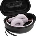 Hard Headphone Case for Beats Solo 4, Studio Pro, Solo 3, Studio 3, Solo 2,Over Ear Headphone Carrying Case with Storage Cable Bag Strap for Travel (Black)