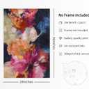 Colorful Abstract Wall Art Decor Modern Flower Canvas Wall Art Abstract Flower Pictures Painting Modern Colorful Artwork Posters Abstract Prints for Living Room Bedroom 24x36 Inch Unframed Set of 2