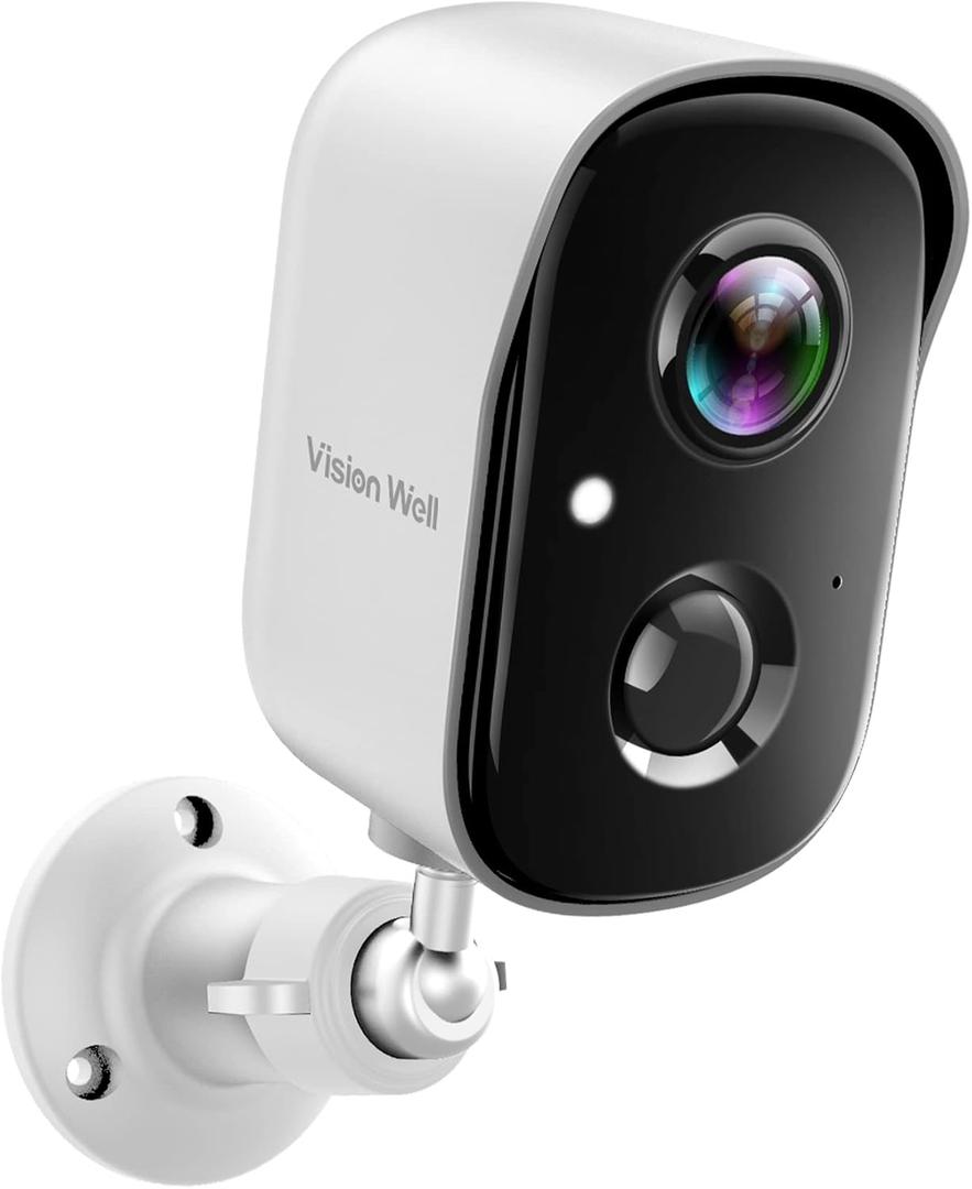 Security Cameras Wireless Outdoor, 2K Cameras for Home Security with Color Night Vision, SD/Cloud Storage,Longer Battery Life, Weatherproof, AI Motion Detection, Spotlight Siren Alarm