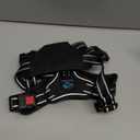 PHOEPET No Pull Dog Harness Medium Reflective Front Clip Vest with Handle, Adjustable 2 Metal Rings 3 Buckles, [Easy to Put on & Take Off](M, Black)