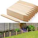 48 Pieces Wooden Garden Stakes 12 Inch Grade and Survey Stakes Wooden Garden and Sign Posts for Plant Support Silt Fence Yard Farm Survey Boundaries Baselines