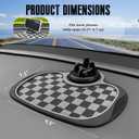 (2026 New Upgrade) 2-Pack Car Anti-Slip Mats,Multifunction Car Anti-Slip Mat with Improved 360Rotating Phone Holder,Anti-Slip Mat for Car Dashboard,Car Dashboard Organizer for Phones,Sunglasses,Keys