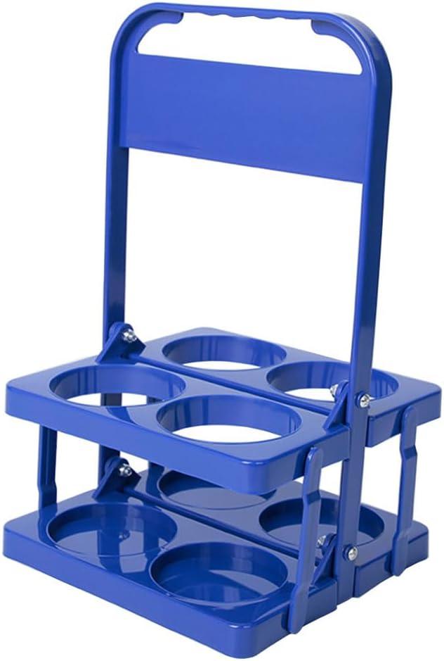 Portable Drink Carrier with Handle,Reusable Blue Beer Bottle Coffee Cup Holder,Beer Bottle Drink Caddy for Delivery,4 Holes Cup Holders for Catering Restaurant Travel Car