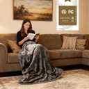 Quilted Electric Heated Blanket 50"x 60" Anti-Wire Shift | 10 Heat Levels & 1-9 Hour Timer | ETL Certified, Overheat Protection | Removable Controller, Flannel & Sherpa