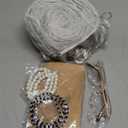 Spooktacular Creations Halloween White Old Lady Wig, White Granny Costume Wig Set with Wig Cap Glasses, Eyeglass Chain and Pearl Necklace for Women Kids for Halloween Cosplay, Fancy Dress