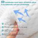 Bath Pillows for Tub,Luxury Bath Pillow for Neck and Back Support-with Comfortable Breathable Cotton 6 Non-Slip Suction (Regular Version)