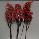 Hananona 10 Pcs Babys Breath Artificial Flowers Real Touch Fake Red Flowers Silk Plants for Christmas Home Decor Indoor Floral Arrangement Table Centerpieces Halloween Decor (Red, 10)