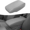 KBH Center Console Armrest Cover Replacement for Toyota Camry 2007 2008 2009 2010 2011, Vinyl Leather Arm Rest Covering Upholstery, Anti-Scratch, Gray (Leather Part Only)