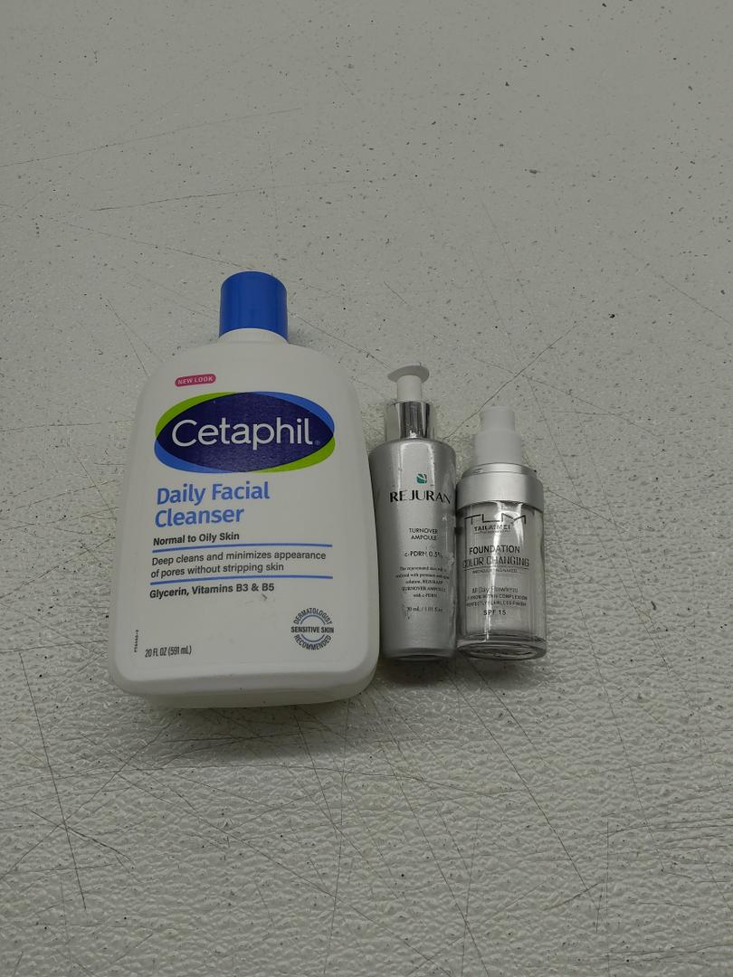 REJURAN® Turnover Ampoule; Cetaphil Face Wash; Color Changing Foundation for Color Correction