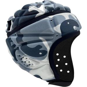 Soft Padded Headgear Hockey Helmet 7v7 Soft Shell Head Protector Soccer Rugby Football (Medium, Camouflage)