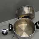 Bene Casa - Aluminum Flan Mold Double Boiler with Glass Lid (1.6 Liter) - Includes Aluminum Inner Pan (8") - Dishwasher Safe