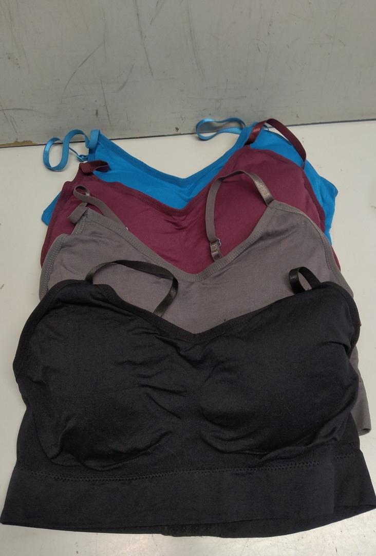 Kalon Women's 4-Pack Demi Padded Bralettes Size L