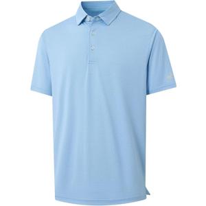 MICHEL ROUEN Mens Polo Shirts Heather Jacquard/Print/Striped Performance Moisture-Wicking Casual Collared Golf Shirts for Men (Blue, XL)