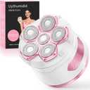 Electric Razors for Women, Flawless Electric Shaver for Women Legs, Magnetic Floating Heads Razor, Wet/Dry Hair Remover for Sensitive Skin, Easy to Use with Anti-Slip Strips, Pink (8002A)