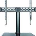 Stanley 32 70-Inch Adjustable Tabletop TV Stand with Glass Base, Black