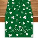 2 x St Patricks Day Table Runner St Pattys Day Decorations for Home