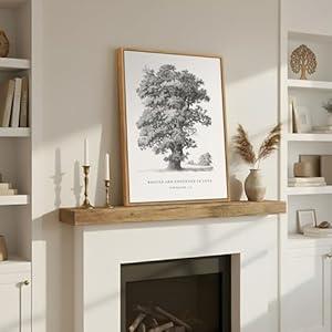 Framed Christian Scripture Wall Art, Ephesians 3:17 Inspirational Bible Verse Canvas Print, Vintage Tree Sketch Religious Artwork for Bedroom Living Room, 12x16 Inch