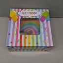 BLUE PANDA 72 Piece Rainbow Party Dinnerware Set - Serves 24 Disposable Die-Cut Plates, Cups & Napkins - Colorful Rainbow Party Decorations for Birthdays & Events