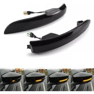 Sequential Dynamic LED Turn Signal Light for Ford Kuga Escape Ecosport 2013-2018/C-Max 2013-2017/Focus 2012-2018 Mirror Side Marker Lamp Smoked Lens