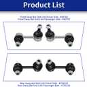Sway Bar Links K750125 K750126 Replacement For Front Rear Stabilizer Sway Bar End Link Kits Compatible With 2006-2011 Honda Civic 2006-2011 Acura CSX K80769 K80768-4 Pcs