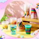 Yaomiao 50 Pieces Pride Party Cups Bulk 12 oz Rainbow Plastic Cups Love Is Love LGBT Clear Disposable Cups Gay Drinking Beverage Cups for LGBTQ Lesbian Bisexual Gay Pride Party Decoration Supplies