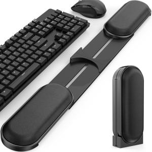 AboveTEK Keyboard Wrist Rest Adjustable Angle & 25-Inch Length, Foldable Ergonomic Memory Foam Support for Computer, Laptop & Gaming Non-Slip, Relieves Forearm & Elbow Pain for Typing & Mouse Use