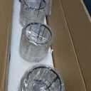 Keonjinn 4-Light Bathroom Light Fixtures, Crystal Black Bathroom Vanity Lights Over Mirror, Vanity Lighting Fixtures with Crystal Square Shades (E26 Socket, Exclude Bulb), 27.95"L x 8.5"W x 7.09"H