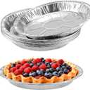 9 Inch Pie Pans Disposable (12 Pack) - Heavy-Duty Aluminum Foil Pie Tins, Standard Baking Tin Plates for Pies, Quiches, Desserts, Oven Safe & Easy Cleanup