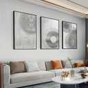 Abstract Wall Art Large Size Boho Canvas Wall Art Minimalist Neutral Wall Decor Yellow Grey Blue Artwork Modern Painting Prints for Living Room Bedroom 24x32 Inch Framed Set of 3