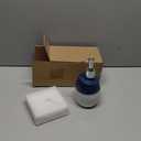 Ceramic Soap Dispenser  16oz Refillable Lotion or Liquid Soap Bottle with Pump, Blue and White Speckled Glaze, Modern Ceramic Bathroom and Kitchen Countertop Accessory