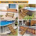 Steel Stair Riser 2 Pack, 1-Step Steel Stair Stringer for Outdoor Steps