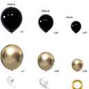 155pcs Black Gold Balloon Garland Arch Kit, Black and Gold Latex Balloons for Graduation Birthday Party Decorations