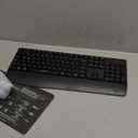 Seenda Wireless Bluetooth Keyboard Mouse Combo, COE200 Ergonomic Keyboard with Wrist Rest, Silent Mouse, Multi-Device Connection, Full-Size Compatible for Windows PC Laptop Mac MacBook, Black