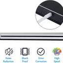 External USB-C SuperDrive DVD CD Drive Portable DVD CD Reader/Burner for Apple-MacBook Air/Pro/iMac/Mini/MacBook Pro/ASUS/DELL/Laptop with USB-C Port Plug and Play (Silver)