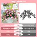 Artificial Flowers for Outdoors with 120 Blooms, Faux Silk Flowers for Outside, UV Resistant Fake Petunias Plants for Hanging Baskets Fence Patio Balcony Garden Cemetery (Purple Red 4 Packs)