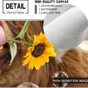 Highland Cow Wall Art Bathroom Decor 12x16 Cute Cow Bathroom Canvas Prints Funny Highland Cow Prints Art Cow On Toilet Picture Rustic Farmhouse Modern Style Restroom Bath Painting Print (Highland Cattle Holding Flowers In The Bathtub)