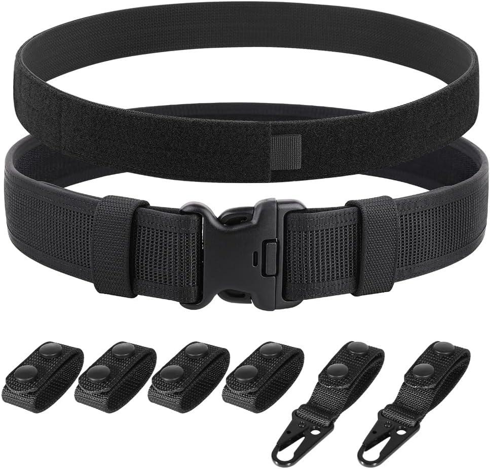 KRYDEX Duty Belts Law Enforcement 2 Inch Police Belt Nylon Duty Belt with Belt Keepers (Small)