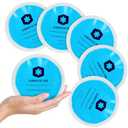 ICEWRAPS Reusable Round Ice Packs for Injuries, Hot & Cold Gel Therapy Packs, Soft & Flexible Compress for Pain Relief and Recovery, Pack of 5, Blue, FSA-HSA Eligible