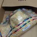 Pack of 2 Mexican Sombrero Hat Large Sombrero Straw Hat with Rainbow Serape Trim for Adults Teens Mexican Fiesta Party Fancy Dress Costume Accessories, 2 Styles