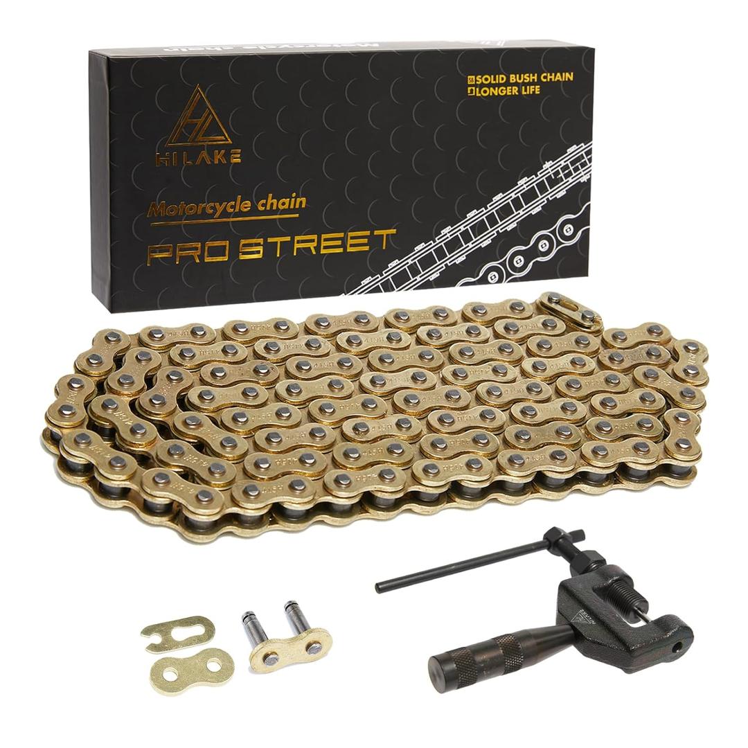 428 Motorcycle Chain 120 Links Non O-Ring with Connecting Master Link and Chain Breaker Heavy Duty Drive Chain for Motorcycle Bicycle Go Kart Mini Trail Bike 428 Motorcycle Chain 120 Links Non O-Ring with Connecting Master Link and Chain Breaker Heavy Duty Drive Chain for Motorcycle Bicycle Go Kart Mini Trail Bike
